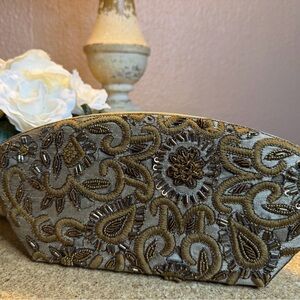 Aarong Hand Embroidered Clutch Artisan Fair Trade Beaded Evening Bag